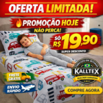 Jogo De Lençol Cama De Solteiro 2 Peças Estampado Infantil