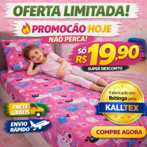 Jogo De Lençol Cama De Solteiro 2 Peças Estampado Infantil